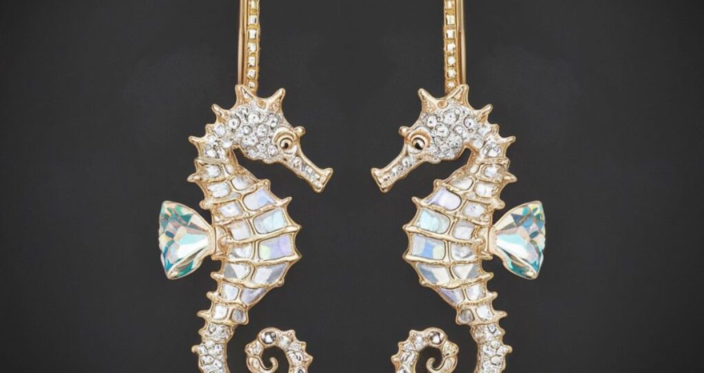 Fine Jewelry Crystal Seahorse Earrings​